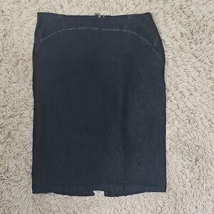 Bisou Bisou Dark Denim Pencil Skirt, Size 10